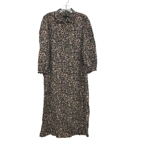 J. Crew Dresses & Skirts - J. Crew Size 12 Women’s Tie Waist Shirt Dress in Fall Garden Floral Long Sleeve